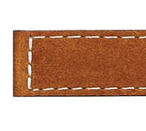 Kvalitní náhradní řemínek na hodinky Mavex H-5 F - světle hnědý, bíle prošívaný 30 mm