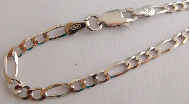 Klenoty Budín Pánský stříbrný rhodiovaný řetízek 55cm FIGARO šíře 2,5mm 925/1000 5,42gr 030239600040