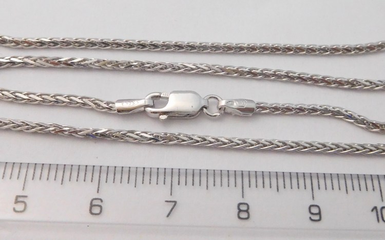 Klenoty Budín Dámský/pánský stříbrný řetízek s karabinou 925/7,07gr 50cm 0312078