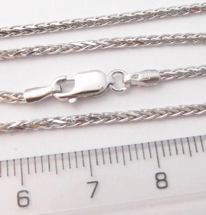 Klenoty Budín Dámský/pánský stříbrný řetízek s karabinou 925/7,07gr 50cm 0312078