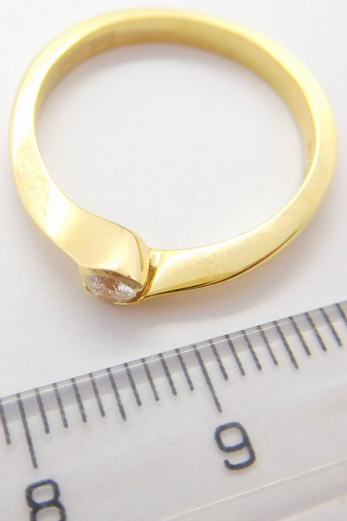 Klenoty Budín Diamantový zásnubní zlatý prsten vel. 55 585/2,40gr 0,10CT HKD17