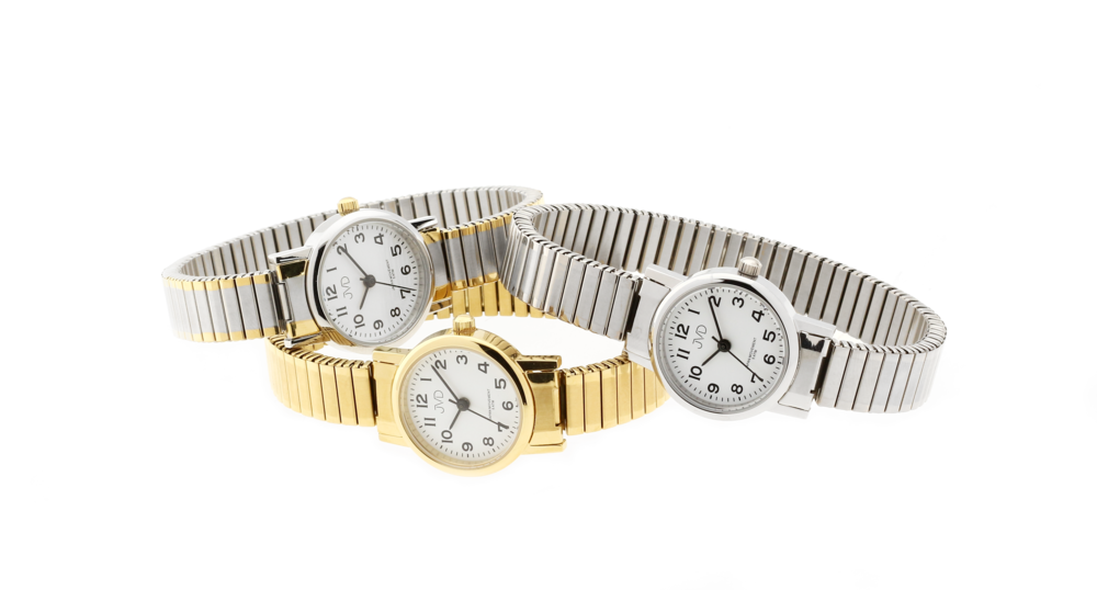 JVD Dámské elegantní zlacené náramkové hodinky JVD steel J4010.8