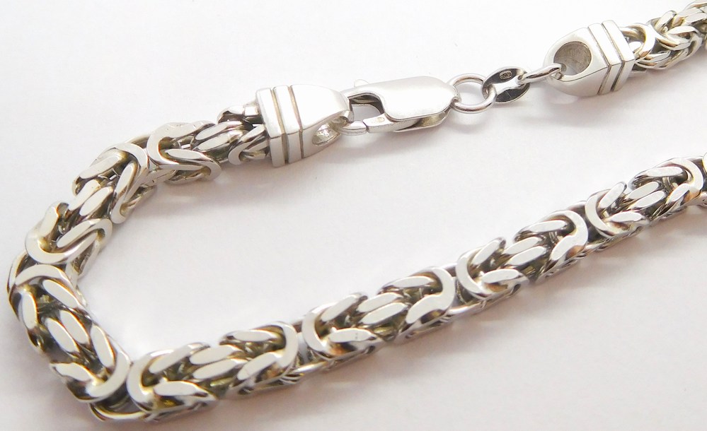 Klenoty Budín Mohutný pánský stříbrný řetěz - královská vazba 50cm 925/1000 47,50gr 030364400024