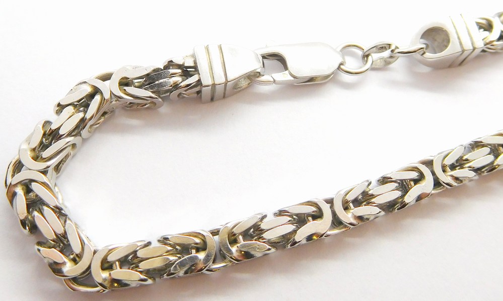 Klenoty Budín Mohutný pánský stříbrný řetěz - královská vazba 50cm 925/1000 47,50gr 030364400024