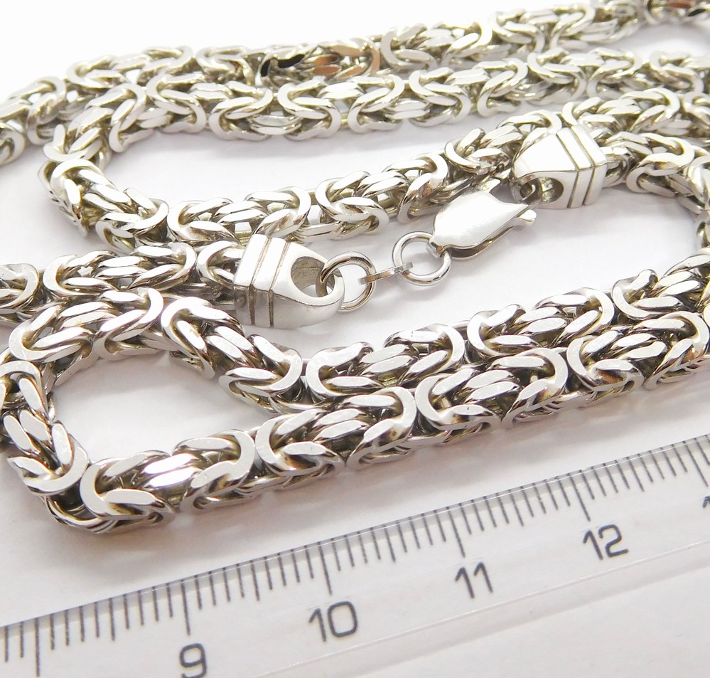 Klenoty Budín Mohutný pánský stříbrný řetěz - královská vazba 50cm 925/1000 47,50gr 030364400024