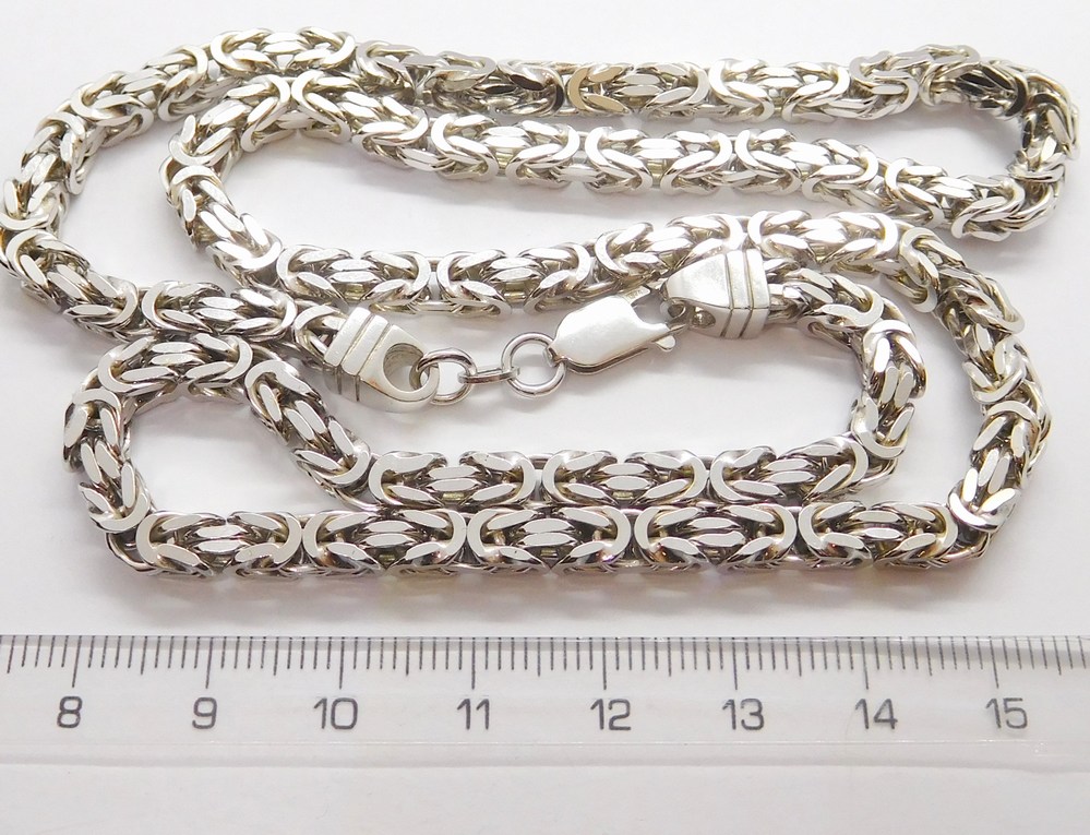 Klenoty Budín Mohutný pánský stříbrný řetěz - královská vazba 50cm 925/1000 47,50gr 030364400024