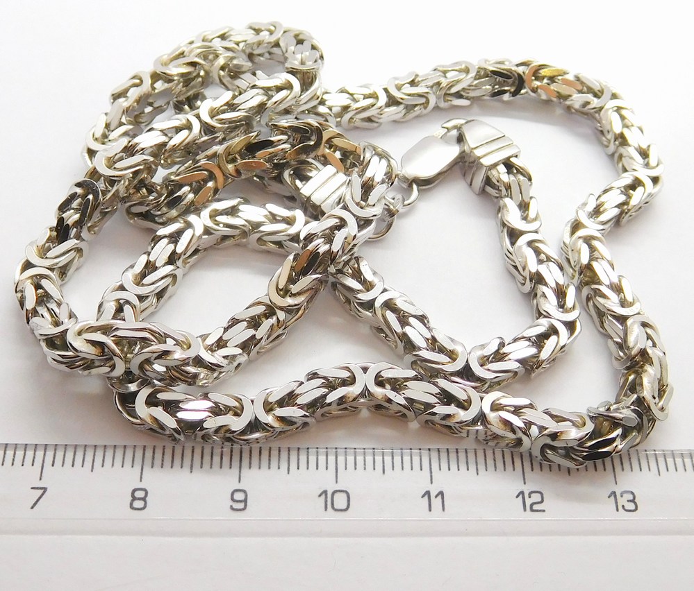 Klenoty Budín Mohutný pánský stříbrný řetěz - královská vazba 50cm 925/1000 47,50gr 030364400024