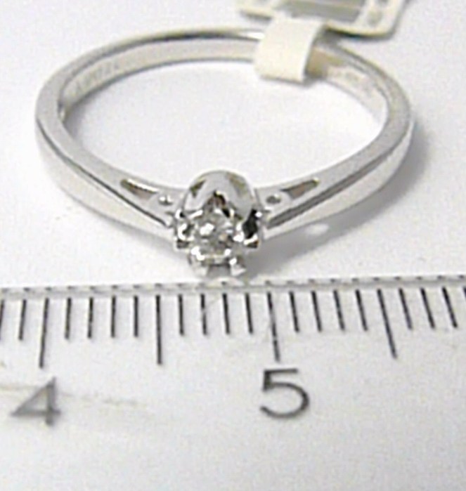 Klenoty Budín Zásnubní diamantový prsten z bílého zlata 0,06ct 585/1,60gr vel. 59 3861319
