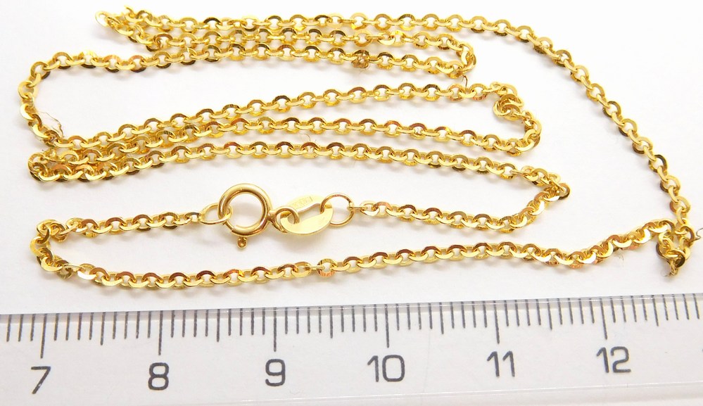 Klenoty Budín Dámský zlatý náramek ze žlutého zlata ANKER 585/1,53gr 19cm HK7018