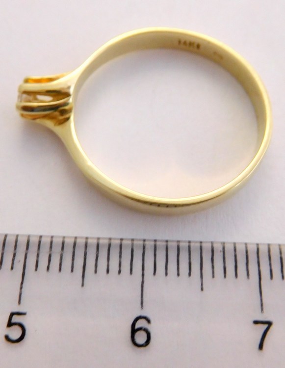 Klenoty Budín Zásnubní zlatý diamantový prsten s diamantem vel. 55 585/2,39gr 17-01 210 T274