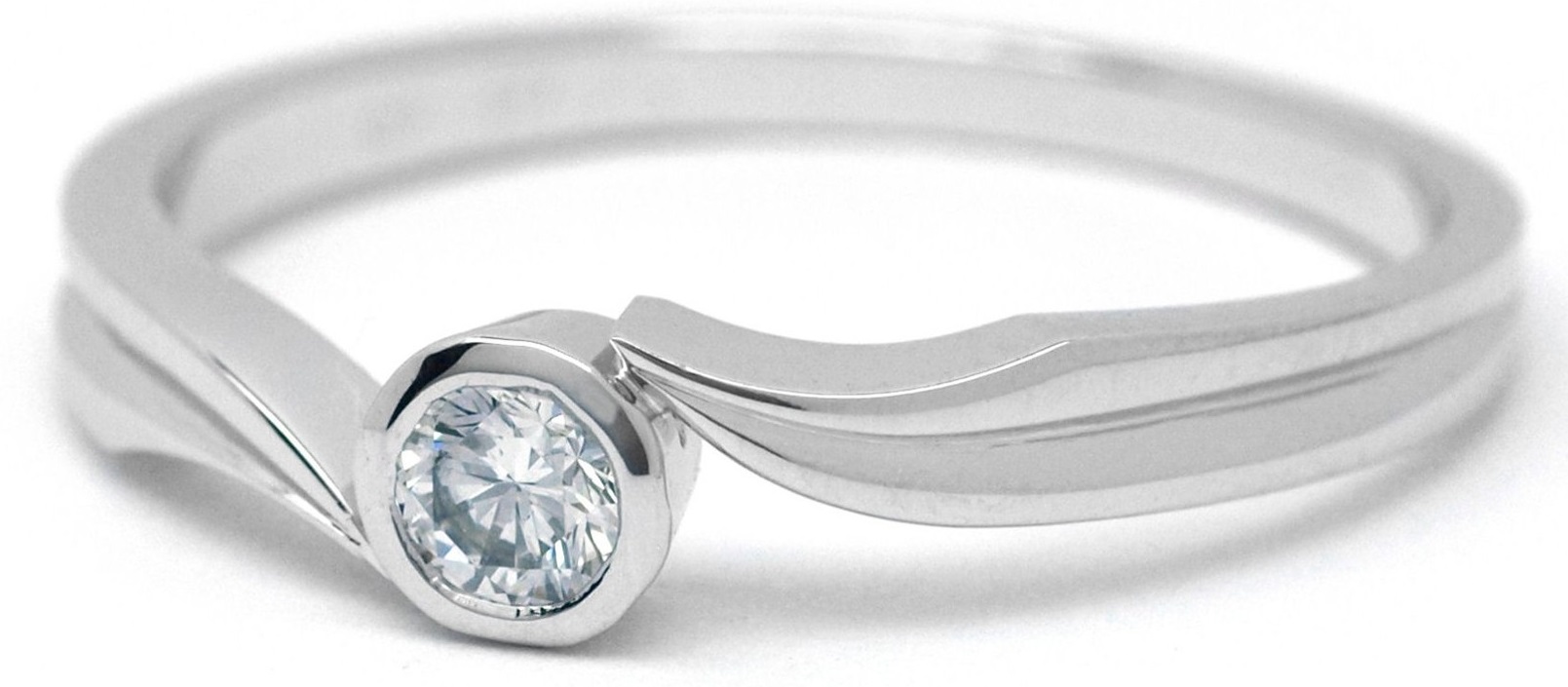 Klenoty Budín Luxusní diamantový zásnubní prsten s diamantem - libovolná velikost J-28820-17