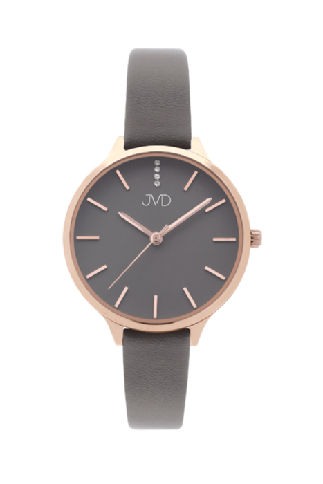 Dámské módní designové hodinky JVD JZ201.4 s řemínkem z pravé kůže