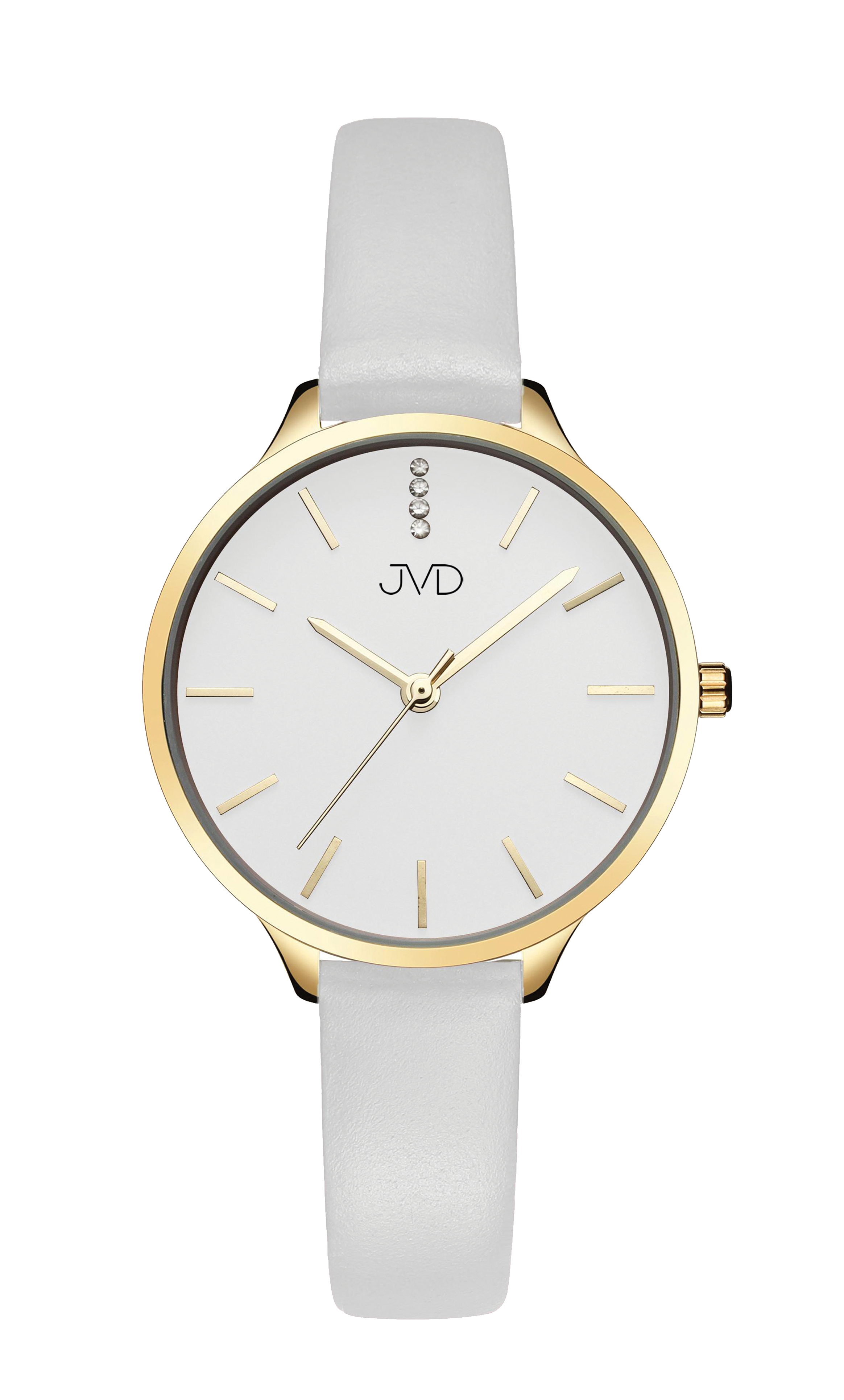 Dámské módní designové hodinky JVD JZ201.9 s řemínkem z pravé kůže