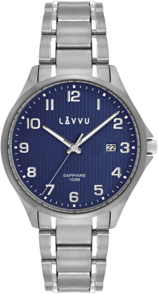 LAVVU Titanové hodinky se safírovým sklem LAVVU TITANIUM LILLEHAMMER Blue LWM0153