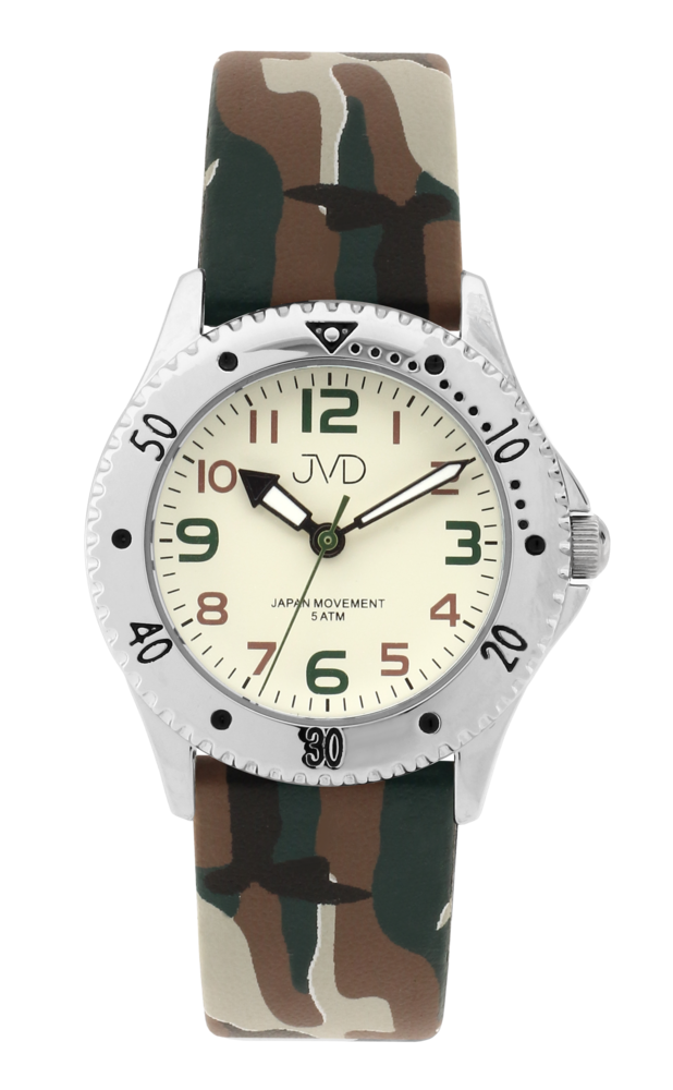 JVD Dětské chlapecké maskáčové hodinky JVD J7203.3