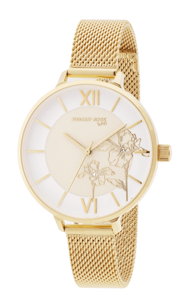 SUNDAY ROSE Dámské luxusní designové hodinky SUNDAY ROSE Fashion Iris SUN-F11