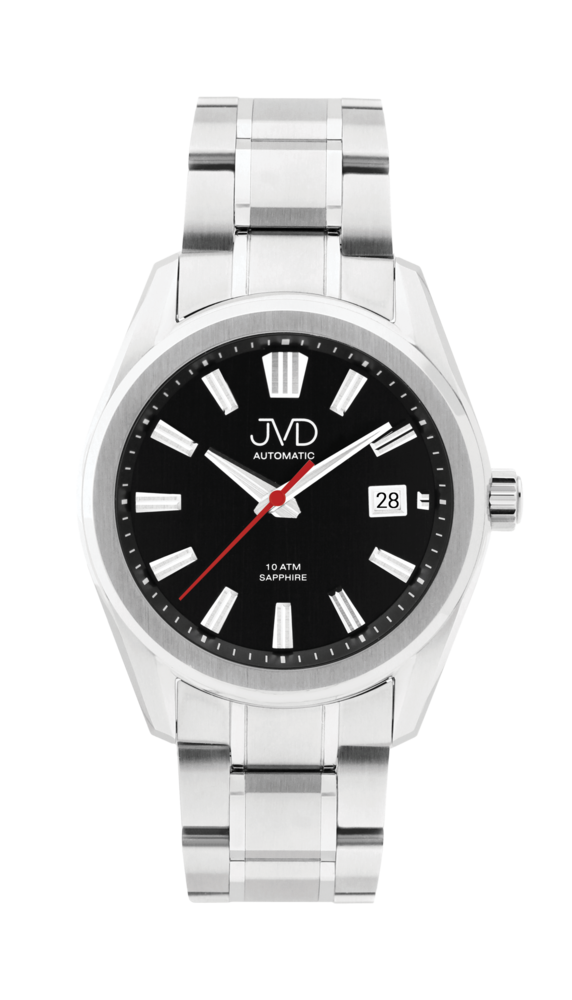 JVD Pánské stříbrné vodotěsné hodinky se safírovým sklem automaty JVD JE1011.2