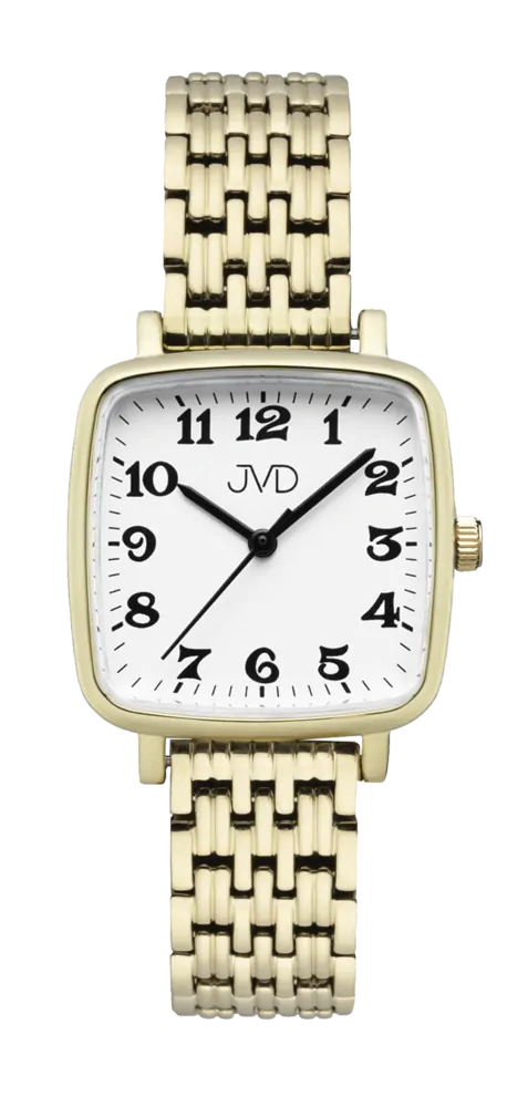 JVD Dámské pozlacené ocelové hranaté hodinky JVD J4196.2