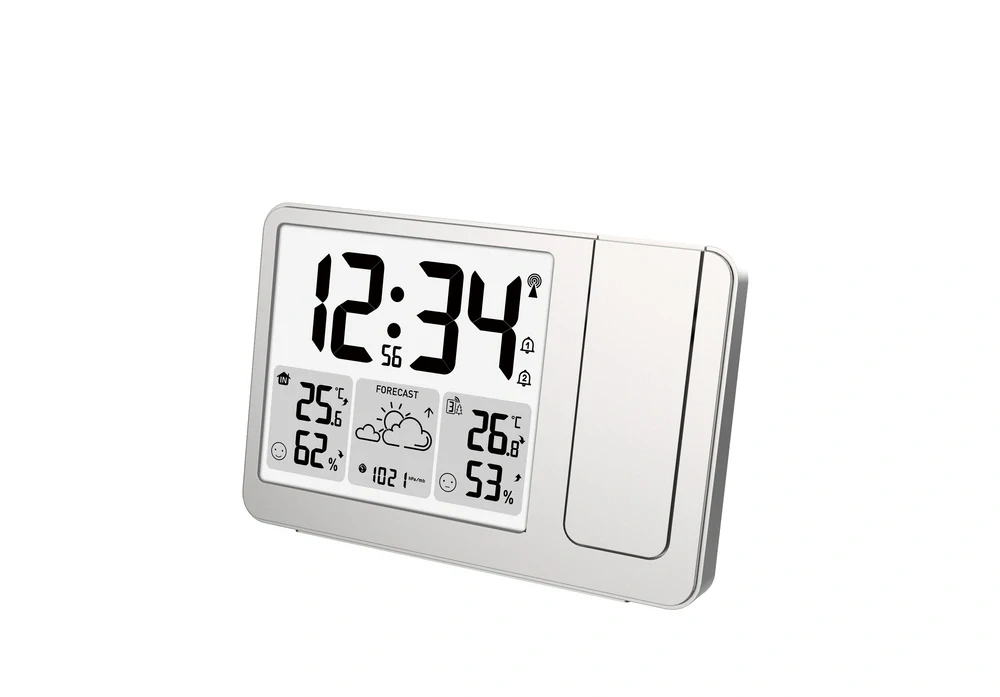 JVD Rádiem řízená meteorologická stanice JVD RB3539 s projektorem na stěnu