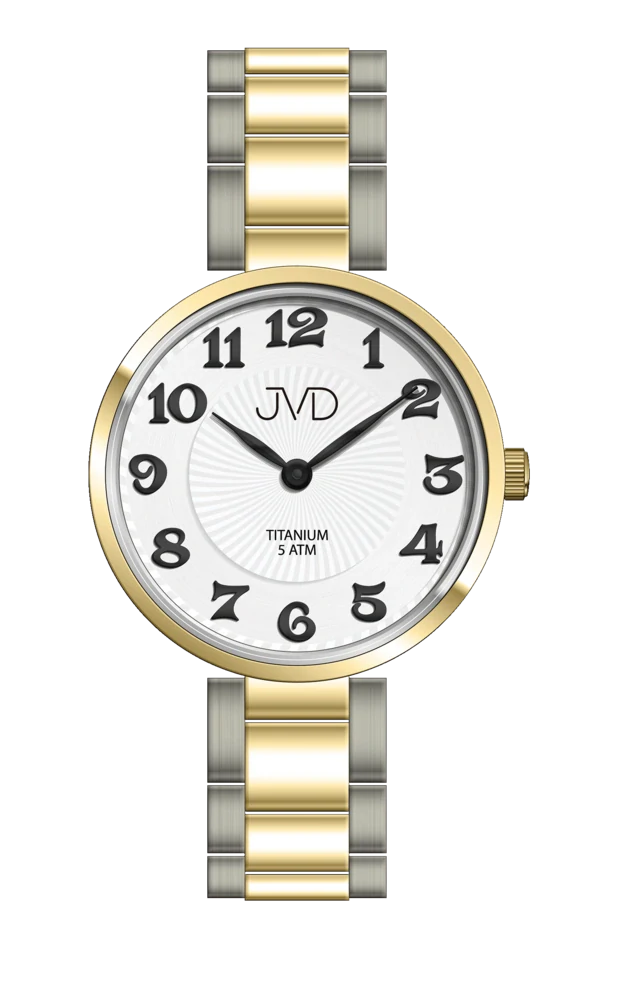 JVD Dámské luxusní zlacené titanové hodinky JVD J5033.3