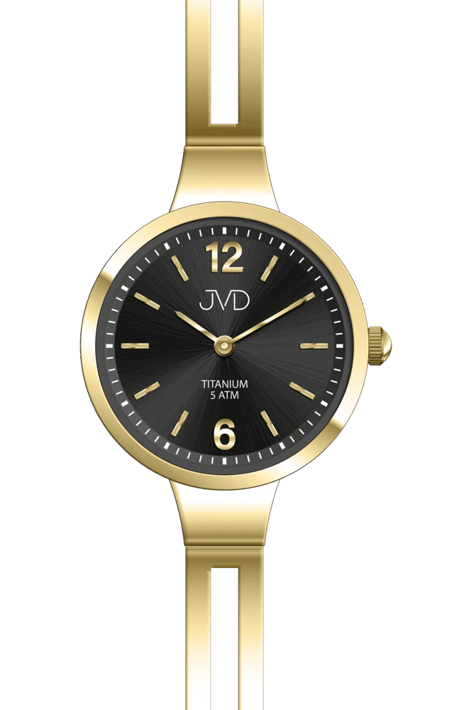JVD Dámské luxusní zlacené titanové hodinky JVD J5034.2