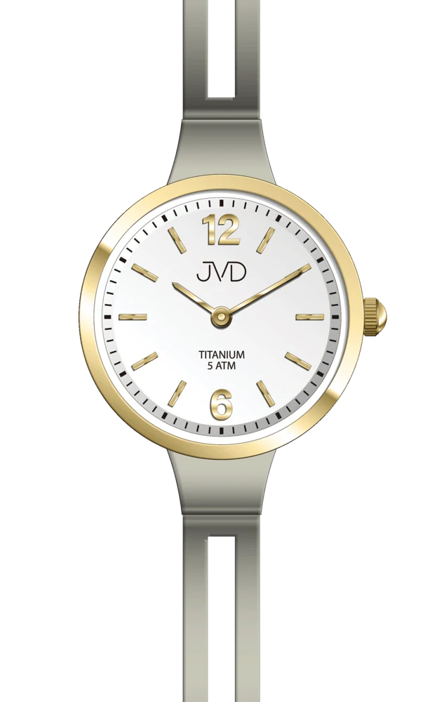 JVD Dámské luxusní zlacené titanové hodinky JVD J5034.3