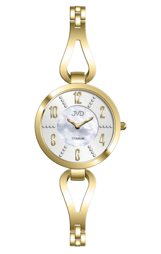 JVD Dámské luxusní zlacené titanové hodinky JVD J5036.3