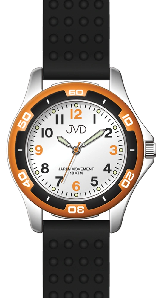 JVD Sportovní odolné dětské chlapecké vodotěsné hodinky JVD J7185.6 - 10ATM
