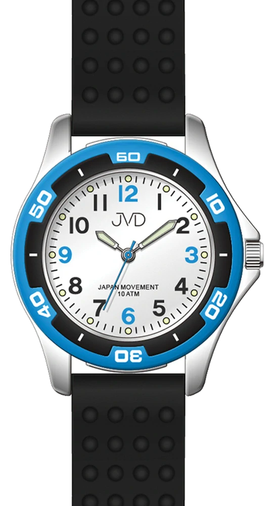 JVD Sportovní odolné dětské chlapecké vodotěsné hodinky JVD J7185.7 - 10ATM