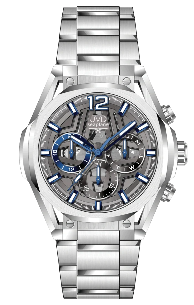 JVD Pánské ocelové vodotěsné ocelové hodinky - chronograf JVD JE1020.1