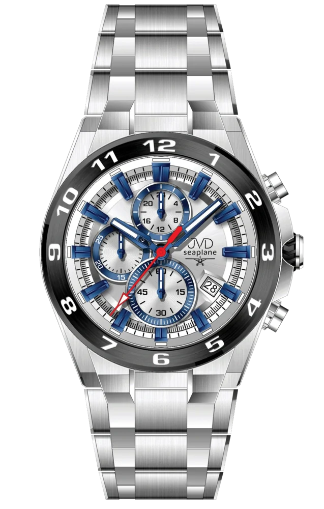 JVD Pánské ocelové vodotěsné ocelové hodinky - chronograf JVD JE1021.1