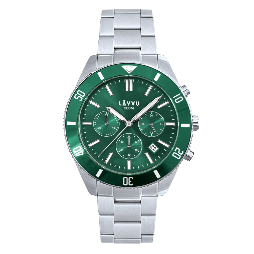 LAVVU Pánské hodinky Chronograph BRENNING s vodotěsností 200M LWM0342