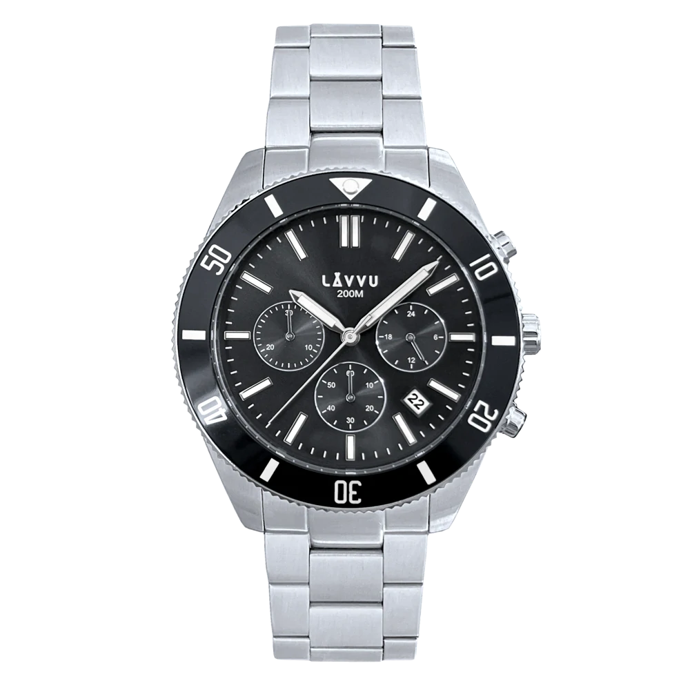LAVVU Pánské hodinky Chronograph BRENNING s vodotěsností 200M LWM0341