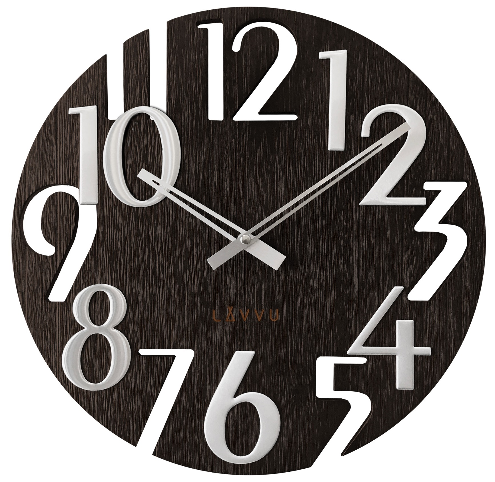 Stylové dřevěné moderní hodiny LAVVU STYLE Black Wood LCT1010