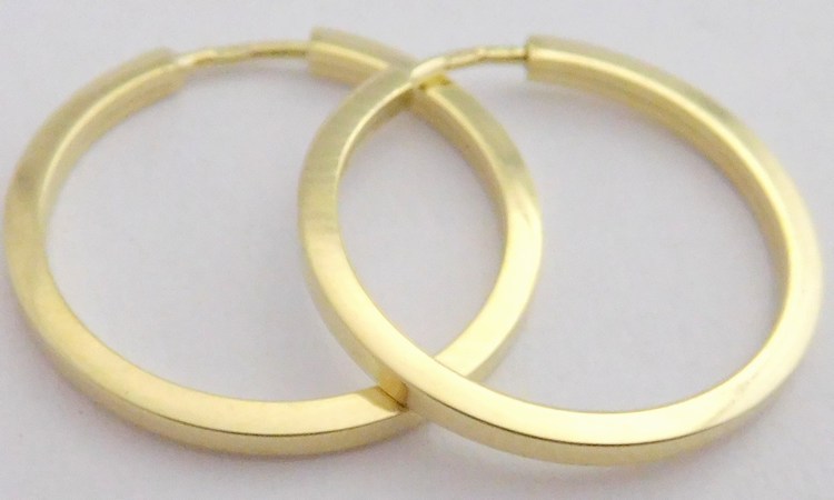 Klenoty Budín Hladké zlaté kruhy (hranaté) o průměru 18mm 585/1,11gr 231040853