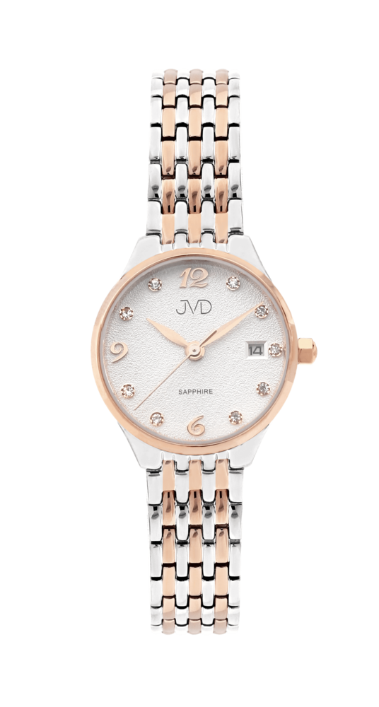 Dámské luxusní náramkové designové hodinky JVD JG1015.4 se safírovým sklem