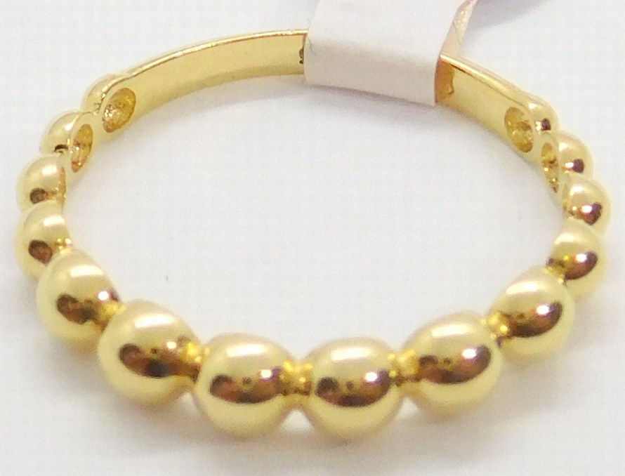 Klenoty Budín Dámský kuličkový zlatý prsten ze žlutého zlata 585/1,76gr vel. 55 HK1099