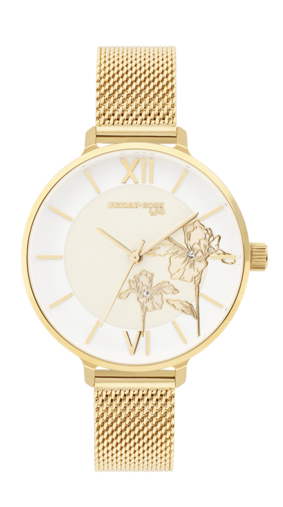 SUNDAY ROSE Dámské luxusní designové hodinky SUNDAY ROSE Fashion Iris SUN-F11