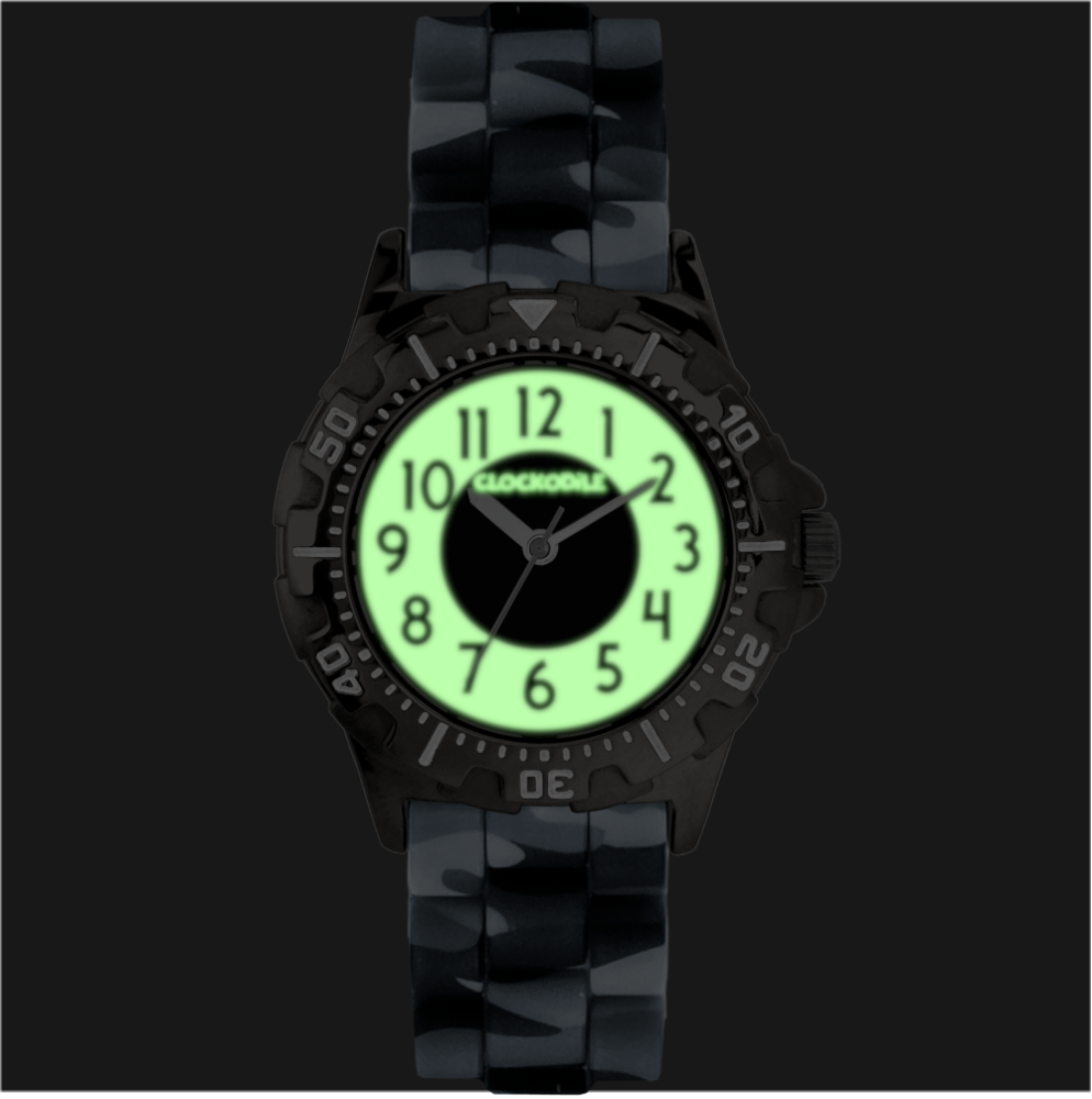 CLOCKODILE Svítící maskáčové sportovní chlapecké dětské hodinky SPORT 4.0 CWB0085 5ATM