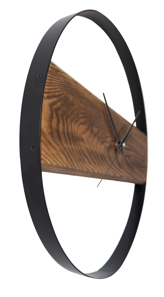 JVD Dřevěné designové tiché kulaté hodiny JVD NS22008/11