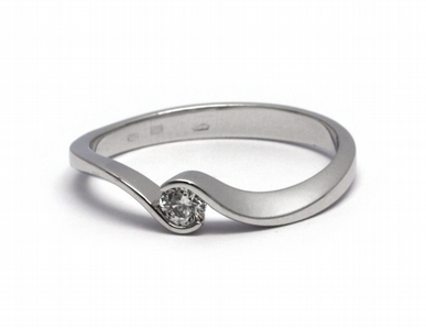 Exkluzivní zásnubní prsten s přírodním diamantem 585/1,89 gr J-20773-12