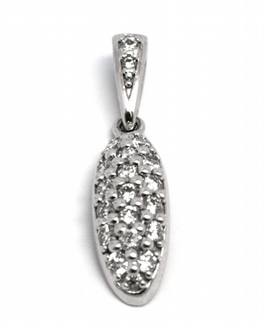 Diamantový zlatý přívěsek s přírodními diamanty 585/1,28 gr J-17951-12