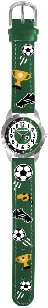 CLOCKODILE Svítící zelené chlapecké hodinky FOTBAL zelené CWB0071
