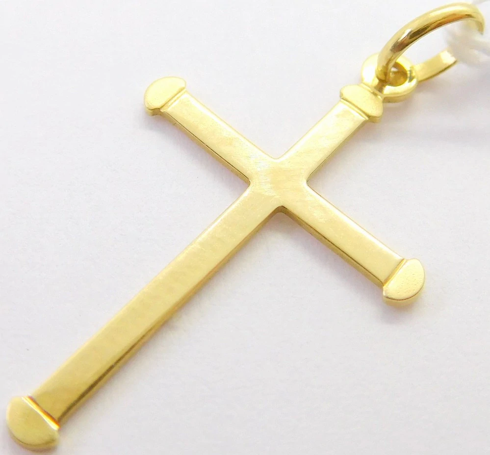Klenoty Budín Dámský zlatý přívěsek velký křížek 585/0,58gr HK3260