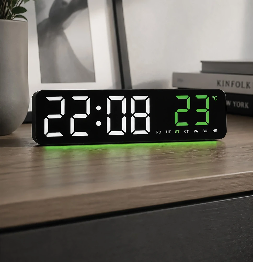 JVD Digitální budík do sítě s teploměrem a češtinou JVD SB111.1