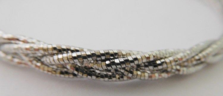 Luxusní stříbrný rhodiovaný náramek (pletený) 17+3cm 925/8,22gr 030785900002