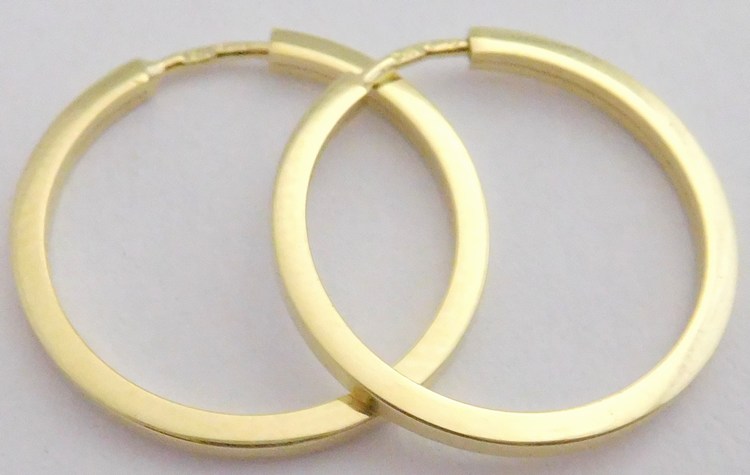 Klenoty Budín Hladké zlaté kruhy (hranaté) o průměru 18mm 585/1,11gr 231040853
