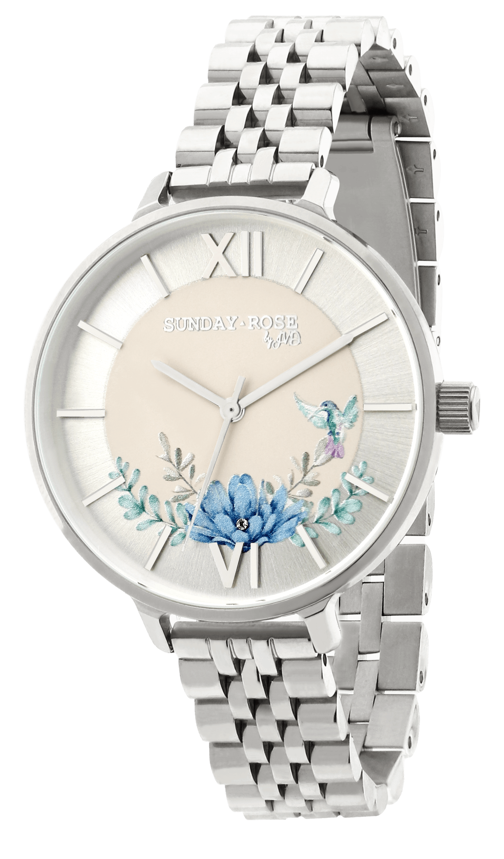 Dámské luxusní designové hodinky SUNDAY ROSE Spirit AZURE SUN-S16