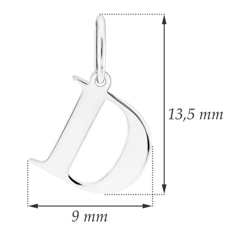 GEMMAX Zlatý přívěsek tiskací písmenko 585/0,20gr písmenko D GUPWN-43451