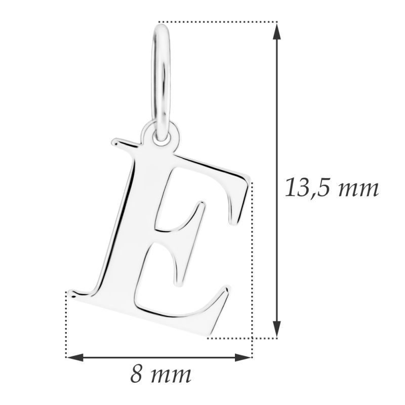 GEMMAX Zlatý přívěsek tiskací písmenko 585/0,20gr písmenko E GUPWN-43461